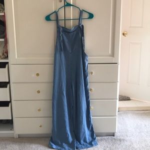 Blue denim jumpsuit